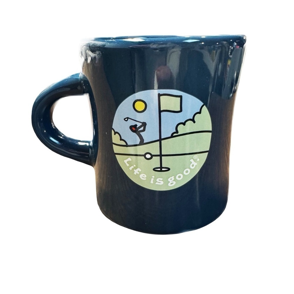Life is Good Ceramic Golf Mug - Blue